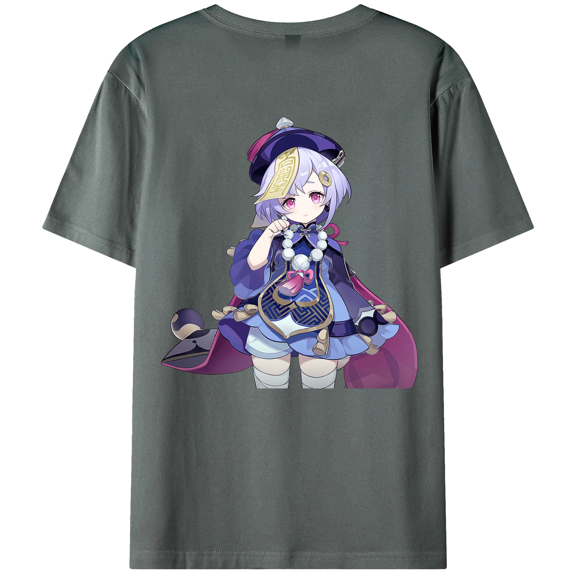 げんし神 七七 なな  genshin Nana 綿100％ メンズ半袖Tシャツ（バックプリント） 通気性